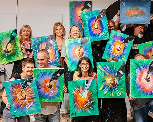 Paint and Sip Team Building Events Pinot & Picasso